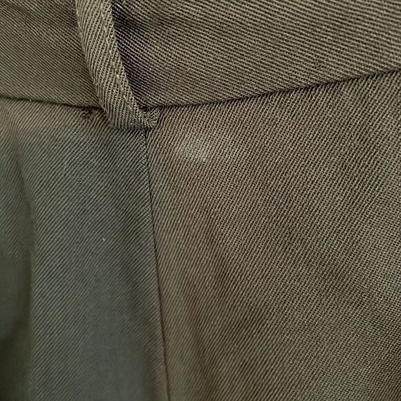 Vtg 70s/80s JH Collectibles dark army green high waisted pleat front pants - Picture 6 of 15